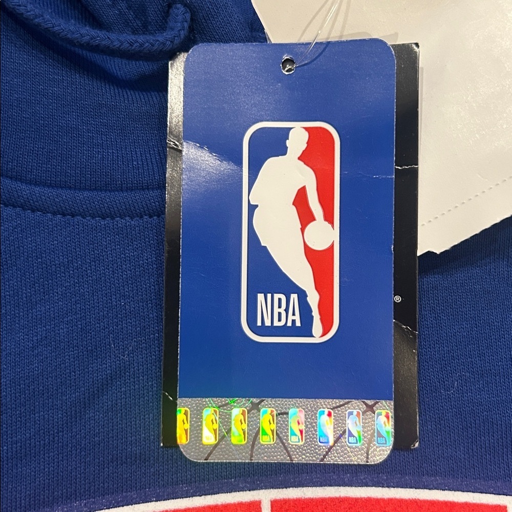 NBA Sixers Royal Blue Pullover Hoodie with Red Logo XL - Picture 3 of 4